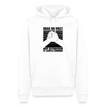 Loyauté, respect, amitié - motivation - Sweat à capuche Premium bio Homme - blanc - Devant - Nico (187cm)