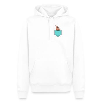 T-shirt de poche pangolin drôle faux fourmilier de poche - Sweat à capuche Premium bio Homme - blanc - Devant - Nico (187cm)