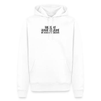Das ist mein menschliches Kostüm, ich bin eigentlich ein Schuppentier - Männer Premium Bio Hoodie - Weiß - Vorne - Nico (187cm)