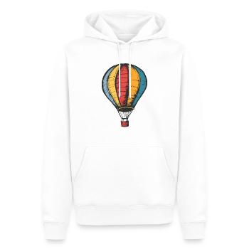 Montgolfière rétro - Sweat à capuche Premium bio Homme - blanc - Devant - Nico (187cm)