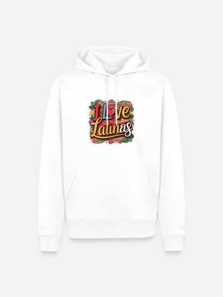 I Love Latinas - Männer Premium Bio Hoodie - Weiß