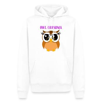 Eule Oma Hoot Nächtliches Raubtier Vogelliebhaber Spaß - Männer Premium Bio Hoodie - Weiß - Vorne - Nico (187cm)