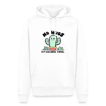 Cactus Saying Gift Idea Plant Flower - Men’s Premium Organic Hoodie - white - Front - Nico (187cm)