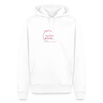 a nice t-shirt for couples - Sweat à capuche Premium bio Homme - blanc - Devant - Nico (187cm)