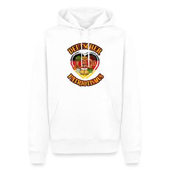 Deutschland, Germany, Patriotismus, Deutsch -5 - Männer Premium Bio Hoodie - Weiß - Vorne - Nico (187cm)
