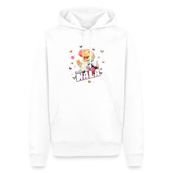 NALA - Schöner MÄDCHEN Name mit süßem DINO T-REX - Männer Premium Bio Hoodie - Weiß - Vorne - Nico (187cm)