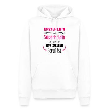 Erzieherin Superheldin - Männer Premium Bio Hoodie - Weiß - Vorne - Nico (187cm)