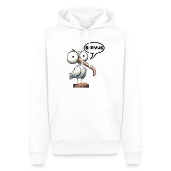 Servus Spruch München lustig Bayern Souvenir Fun - Men’s Premium Organic Hoodie - white - Front - Nico (187cm)