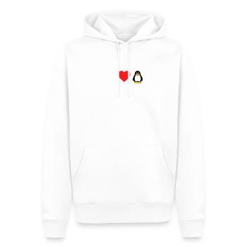 J’aime la chemise pingouin drôle mignon pingouin animal - Sweat à capuche Premium bio Homme - blanc - Devant - Nico (187cm)