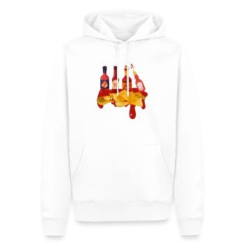 Scharfe Chips mit Saucen Liebhaber Scharfes Essen - Männer Premium Bio Hoodie - Weiß - Vorne - Nico (187cm)
