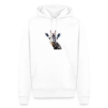 Giraffenkopf Foto Cool Hoher Tierkopf Grafik - Männer Premium Bio Hoodie - Weiß - Vorne - Nico (187cm)