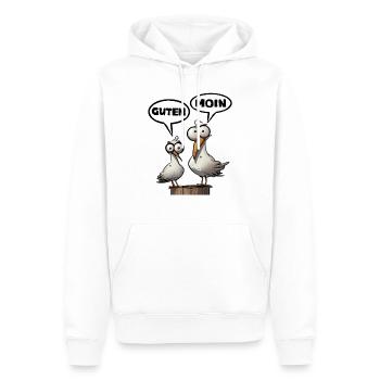Good Moin T-Shirt Chemises | Dictons nord-allemands - Sweat à capuche Premium bio Homme - blanc - Devant - Nico (187cm)