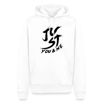 just you and me - Männer Premium Bio Hoodie - Weiß - Vorne - Nico (187cm)