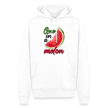 One In A Melon Funny Melon Summer - Sweat à capuche Premium bio Homme - blanc - Devant - Nico (187cm)