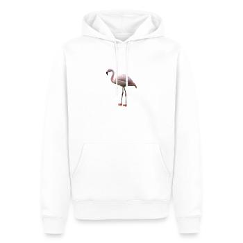 Echtes rosa Flamingo T-Shirt - Cooles Watvogel-Wortspiel - Männer Premium Bio Hoodie - Weiß - Vorne - Nico (187cm)