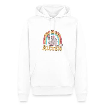 lustiger Spruch Slogan Mäuse Ratte Kätzchen - Männer Premium Bio Hoodie - Weiß - Vorne - Nico (187cm)