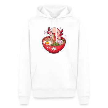 Cute Axolotl Ramen - Männer Premium Bio Hoodie - Weiß - Vorne - Nico (187cm)