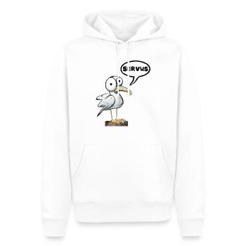 servus Möwe Nordsee Ostsee Laune Möwe - Männer Premium Bio Hoodie - Weiß - Vorne - Nico (187cm)