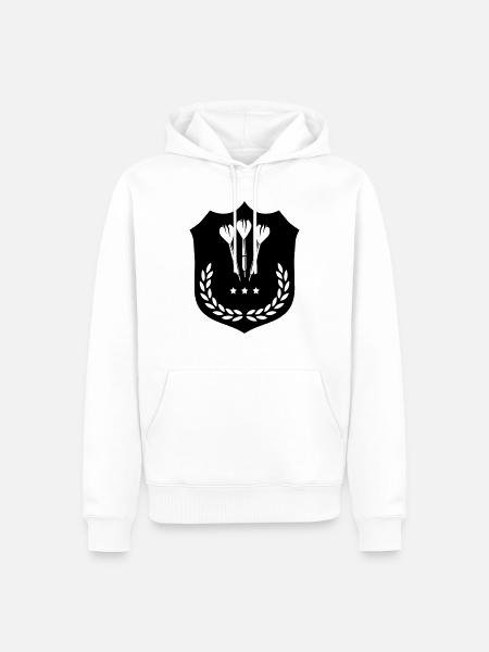 dart wappen - Männer Premium Bio Hoodie - Weiß