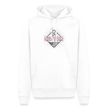 New York, États-Unis Statue de la Liberté - Sweat à capuche Premium bio Homme - blanc - Devant - Nico (187cm)
