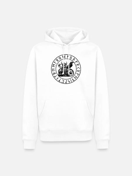 Wikinger - Männer Premium Bio Hoodie - Weiß