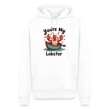 TU ES MON HOMARD - Sweat à capuche Premium bio Homme - blanc - Devant - Nico (187cm)