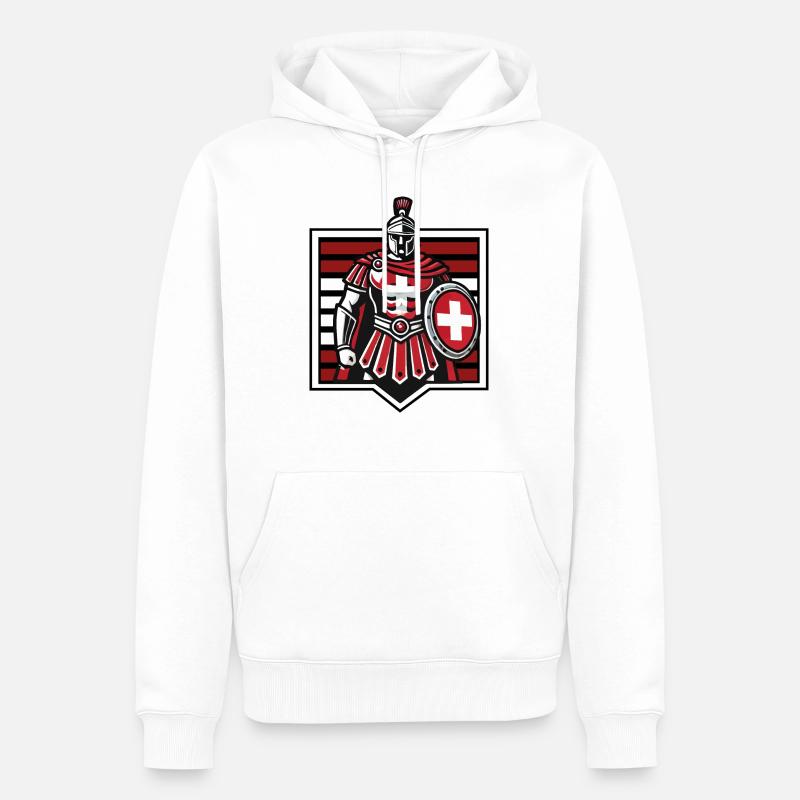 Gladiator Schweiz #2 - Männer Premium Bio Hoodie - Weiß