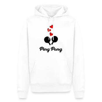Raquette de ping-pong-tennis de table - Sweat à capuche Premium bio Homme - blanc - Devant - Nico (187cm)