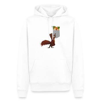 Eichhörnchen, das Nach Nüssen In Deinem Falschen Taschenspaß Greift - Männer Premium Bio Hoodie - Weiß - Vorne - Nico (187cm)