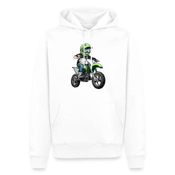 Motocross und Dirt bike für Kinder - Männer Premium Bio Hoodie - Weiß - Vorne - Nico (187cm)