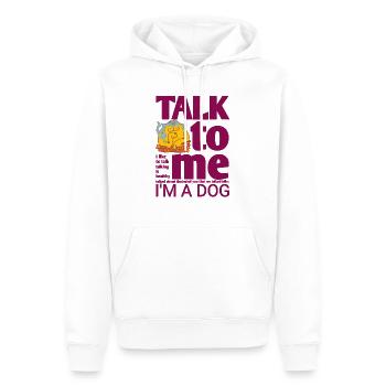 Haut-parleur pour chien - Sweat à capuche Premium bio Homme - blanc - Devant - Nico (187cm)