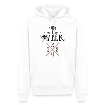 Malle 2024 Palme Mallorca - Männer Premium Bio Hoodie - Weiß - Vorne - Nico (187cm)