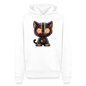 Katze Halloween Lustig Comic - Männer Premium Bio Hoodie - Weiß - Vorne - Nico (187cm)