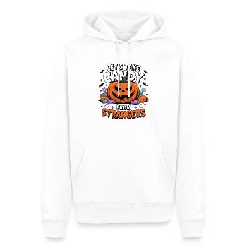 Prenons des bonbons de Strangers Funny Halloween - Sweat à capuche Premium bio Homme - blanc - Devant - Nico (187cm)
