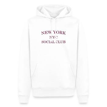 New York NYC Social Club - Männer Premium Bio Hoodie - Weiß - Vorne - Nico (187cm)