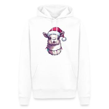 Alpaca Christmas - Men’s Premium Organic Hoodie - white - Front - Nico (187cm)