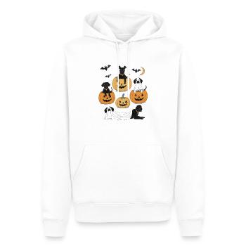 Lustige Hunde Halloween - Männer Premium Bio Hoodie - Weiß - Vorne - Nico (187cm)
