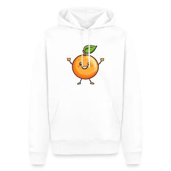 Lustige Orange - Männer Premium Bio Hoodie - Weiß - Vorne - Nico (187cm)