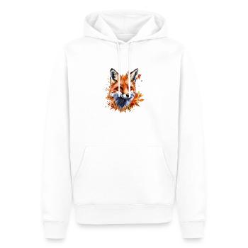 Herbst-Aquarell-Fuchs - Männer Premium Bio Hoodie - Weiß - Vorne - Nico (187cm)