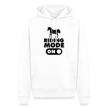 Drôle de dicton de cheval - Sweat à capuche Premium bio Homme - blanc - Devant - Nico (187cm)