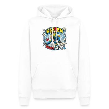 Sticking instead of talking - Men’s Premium Organic Hoodie - white - Front - Nico (187cm)