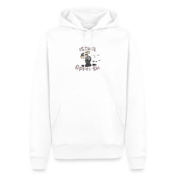 Ischgl Après Ski - Men’s Premium Organic Hoodie - white - Front - Nico (187cm)