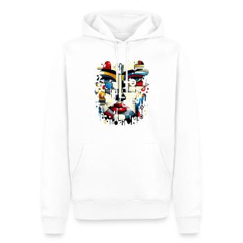 Frauen Girl Power Design Kunst Weiblicher Feminismus Symbol - Männer Premium Bio Hoodie - Weiß - Vorne - Nico (187cm)