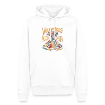 Les volcans sont chauds et impressionnants - Sweat à capuche Premium bio Homme - blanc - Devant - Nico (187cm)