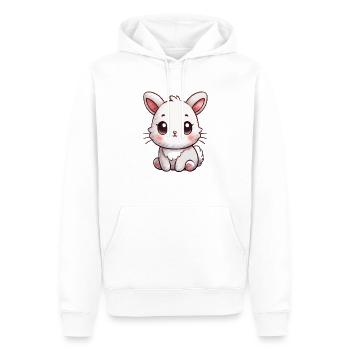 Hase - Männer Premium Bio Hoodie - Weiß - Vorne - Nico (187cm)