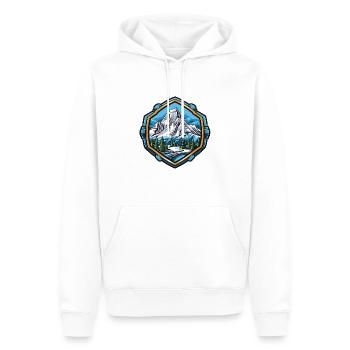 Berge Mountains - Männer Premium Bio Hoodie - Weiß - Vorne - Nico (187cm)