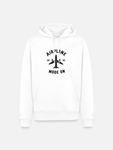 Flugzeugmodus Ein - Männer Premium Bio Hoodie - Weiß