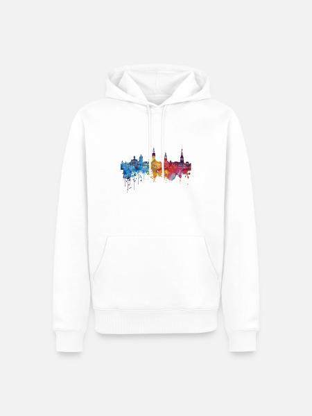 Alkmaar - Männer Premium Bio Hoodie - Weiß