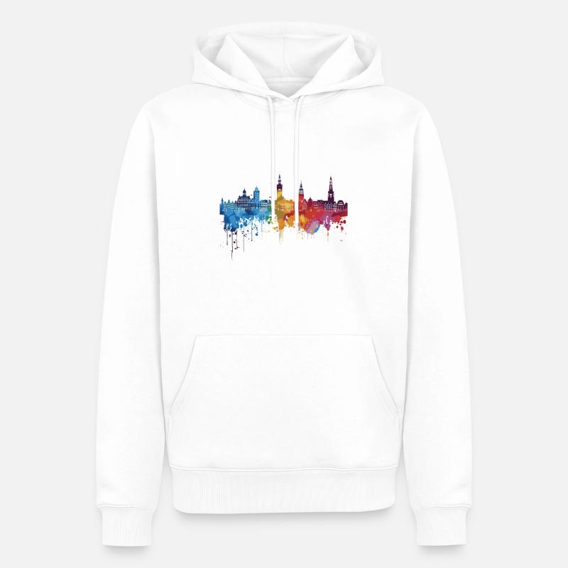 Alkmaar - Männer Premium Bio Hoodie - Weiß