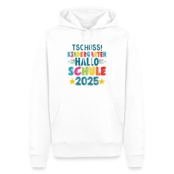Au revoir, Jardin d’enfants, Bonjour l’école, KitaAbsolve 2025 - Sweat à capuche Premium bio Homme - blanc - Devant - Nico (187cm)